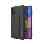 Wozinsky Kickstand Case elastyczne silikonowe etui z podstawką Samsung Galaxy M51 czarny