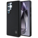 Original Handyhülle SAMSUNG GALAXY S25 ULTRA Mercedes Leather Horizontal Debossed Curves MagSafe schwarz