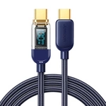 Joyroom USB C - USB C 100W Kabel für schnelles Aufladen und Datenübertragung 1,2 m blau (S-CC100A4)