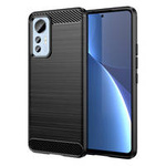 Carbon Case Hülle für Xiaomi 12 Lite flexible Silikon-Carbon-Hülle schwarz