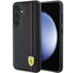 Oryginalne Etui FERRARI hardcase Carbon Printed Line FEHCS24SN3DUR do Samsung Galaxy  S24 Czarny