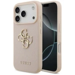 Guess Grained Big 4G &amp; Classic Logo iPhone 17 Pro Hülle - Rosa