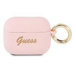 Guess GUAPSSSI AirPods Pro cover różowy/pink Silicone Vintage Script