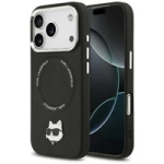 Karl Lagerfeld Choupette Pin MagSafe Case für iPhone 17 Pro Max - Schwarz