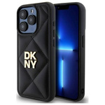 Original Handyhülle IPHONE 15 PRO MAX DKNY Quilted Stack Logo (DKHCP15XPQDSLK) schwarz