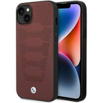 Original Handyhülle IPHONE 14 BMW Leather Seats Pattern MagSafe (BMHCP14S22RPSR) burgund