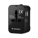 Wozinsky WUTWC Reiseadapter universal 24W EU / US / AUS / UK / 2x USB-A - Schwarz