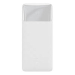 Baseus Bipow Powerbank mit Display 30000mAh 15W weiß (Overseas Edition) + USB-A - Micro USB Kabel 0,25m weiß (PPBD050202)