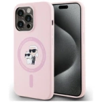 Karl Lagerfeld Silikon Karl&amp;Choupette MagSafe Case für iPhone 14 Pro Max - Pink