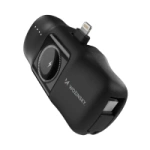 Wozinsky WF16-YLS 5000 mAh 15 W Lightning Mini-Powerbank mit integriertem USB-C-Kabel und Apple Watch Ladegerät – Schwarz