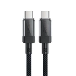 Acefast C12 USB-C / USB-C PD-Kabel 60 W 480 MB/mit Nylongeflecht – Schwarz