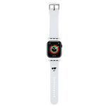 Armband für APPLE WATCH 4 / 5 / 6 / 7 / 8 / SE (38 / 40 / 41 MM) Karl Lagerfeld Strap 3D Rubber Choupette Head (Klawmsslcnh) weiß