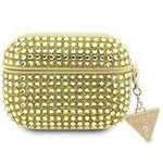 Guess GUAP2HDGTPD AirPods Pro 2 Cover Gold/Gold Strass Dreieck Charm