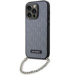 Karl Lagerfeld KLHCP14LSACKLHPG iPhone 14 Pro 6,1" Silber/Silber Hardcase Saffiano Monogram Chain