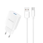 Dudao A4EU USB-A 2,1 A Wandladegerät – weiß + USB-A – USB-C-Kabel