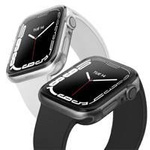 UNIQ Glas Apple Watch Series 7 41mm Gehäuse. Doppelpack transparent-smoke / klar-smoke