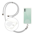 Uniwersalna tasiemka/smycz na szyję do telefonu szary