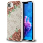 Guess 4G Flowers Print MagSafe iPhone 16e Hülle - Rosa