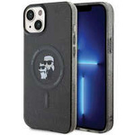 Karl Lagerfeld Karl&amp;Choupette Glitzer MagSafe Hülle für iPhone 15 – Schwarz