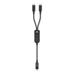 Acefast C5 USB-C – USB-C / USB-C 2in1 100 W 480 Mbit/s Kabel – Schwarz