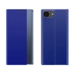 New Sleep Case iPhone 16e Flip Cover mit Ständer - Blau