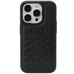 Audi GT Kunstlederhülle für iPhone 15 Pro – Schwarz