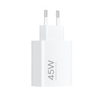 XIAOMI oryginalna ładowarka sieciowa USB A QC3.0 3A 45W MDY-17-EF biała bulk