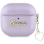 Original Handyhülle APPLE AIRPODS 4 Guess Metallic Script Charm violett
