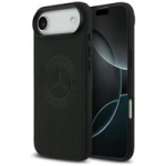 Mercedes Leder Vintage Logo MagSafe Hülle für iPhone Air - Schwarz
