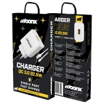 MOONX Netz-Ladegerät MC05 22,5W 1xUSB QC3.0 + Kabel Lightning weiss