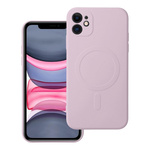 Futerał Silicone Mag Cover kompatybilny z MagSafe do IPHONE 11 różowy