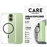 CARE by PanzerGlass Flagship Urban Explorer Case mit schwarzem MagSafe für iPhone 17 - Transparent