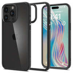 Spigen Crystal Hybrid, mattschwarz – iPhone 15 Pro