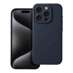 Futerał Silicone Mag Cover kompatybilny z MagSafe do IPHONE 15 PRO tytanowy niebieski