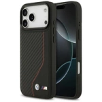 BMW M Carbon Line &amp; Logo MagSafe Case für iPhone 17 Pro Max – Rot