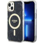 Guess GUHMP14SPCUMAK iPhone 14 6.1" schwarz/schwarz Hardcase Marble MagSafe