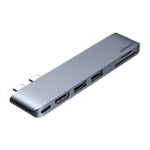 6-in-1 Adapter UGREEN CM380 USB-C Hub for MacBook Air / Pro (gray)