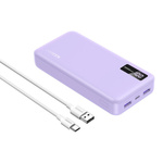 Ugreen PB312 20000mAh Power Bank, 2x USB + USB-C, 20W (Purple)