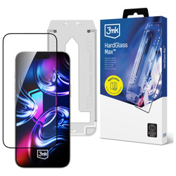 Szkło hartowane 3MK HardGlass Max        z aplikatorem do Apple iPhone 16 Pro/17