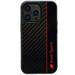Audi Carbon Fiber Stripe iPhone 13 Pro Max 6,7&quot; schwarz/schwarz Hardcase AUS-TPUPCIP13PM-R8/D1-BK