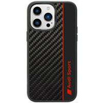 Audi Carbon Fiber Stripe iPhone 14 Pro 6,1" schwarz/schwarz Hardcase AUS-TPUPCIP14P-R8/D1-BK