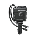 XO ładowarka samochodowa CC66 104W 1x USB 1x USB-C czarna z kablem USB-C i kablem Lightning