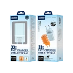 JELLICO Netz-Ladegerät EU55 GaN PD 33W 1xUSB-C + 1xUSB QC3.0 blau