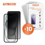 TELTECH PREMIUM SZKŁO HARTOWANE PRIVACY ZACIEMNIAJĄCE IPHONE 14 PRO 10SZT