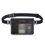 TECH-PROTECT UWP10 UNIVERSAL WATERPROOF POUCH 10 INCH BLACK/CLEAR