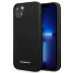 Karl Lagerfeld KLHCP13SSLMP1K iPhone 13 mini 5.4" Hardcase schwarz / schwarze Silikonplakette