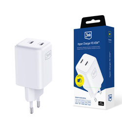 3mk Hyper Charger PD 45W GaN QC4+ PPS 2C Super-Fast Charge 2.0 White