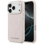 Karl Lagerfeld Initialen &amp; Metalllogo MagSafe Case für iPhone 17 Pro Max - Pink