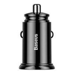 Baseus Circular - Ładowarka samochodowa 2 x USB QC 3.0, 30 W (czarny)