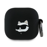 Original Handyhülle APPLE AIRPODS 4 Karl Lagerfeld Silicone Choupette Head 3D (KLA4RUNCHK) schwarz
